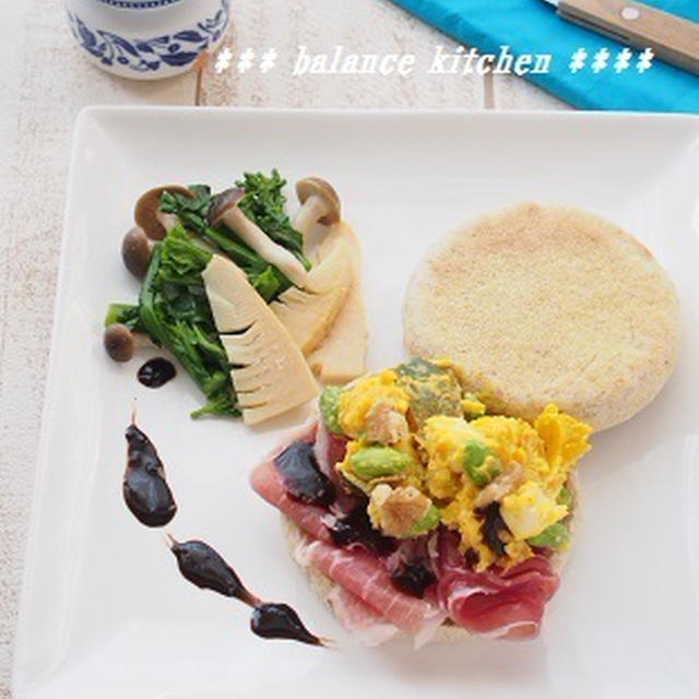 リメイク・5分。健康的で美味しい朝ごはん。かぼちゃと生ハムのサンド