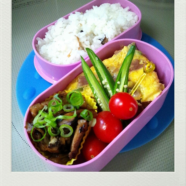 豚肉と舞茸のピリ辛炒め弁当☆