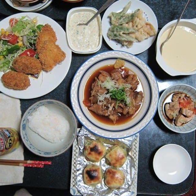 わが家の晩御飯　その189 (あん肝と豚足にはお酒によく合います