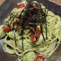 [一皿でお腹いっぱい]アボカドとめんつゆのパスタ