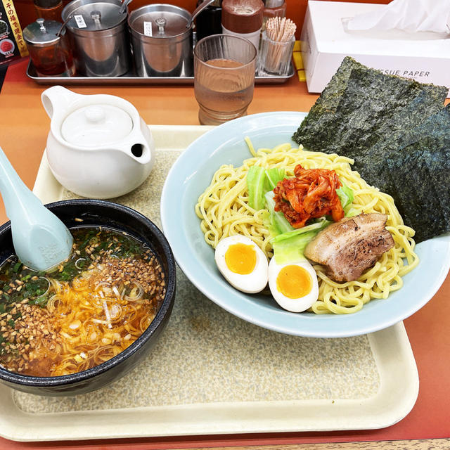 旨辛スタミナつけめんを啜る 〜味付け玉子・LINEクーポン海苔増し（5枚）・山岡家〜