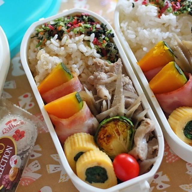 弁当記録｜豚しぐれ煮・ほうれん草入り卵焼き簡単レシピ付き