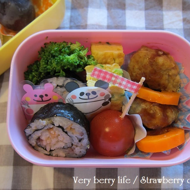 梅グルグル海苔巻き【幼稚園お弁当】