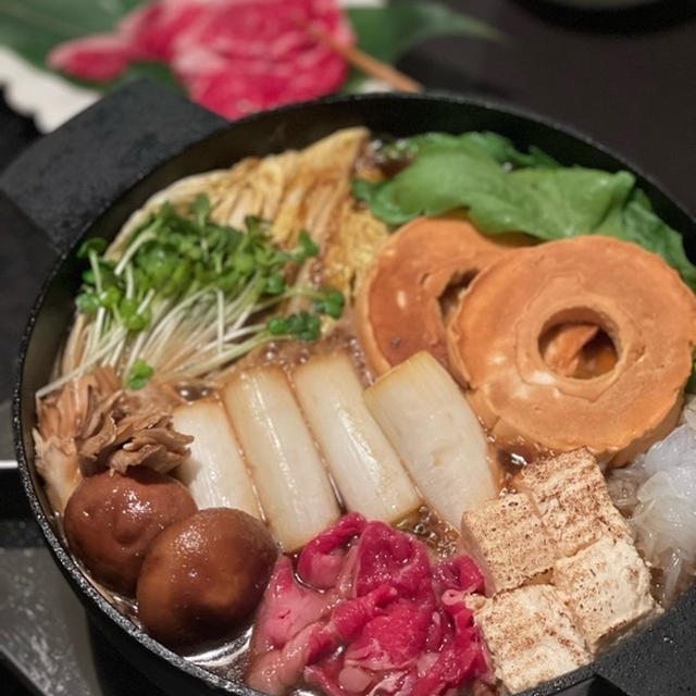 週末はちょっと贅沢にすき焼きの夜ごはん