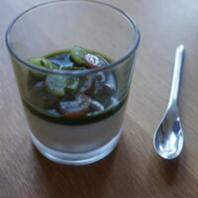 【ちょい悪風　抹茶杏仁豆腐】