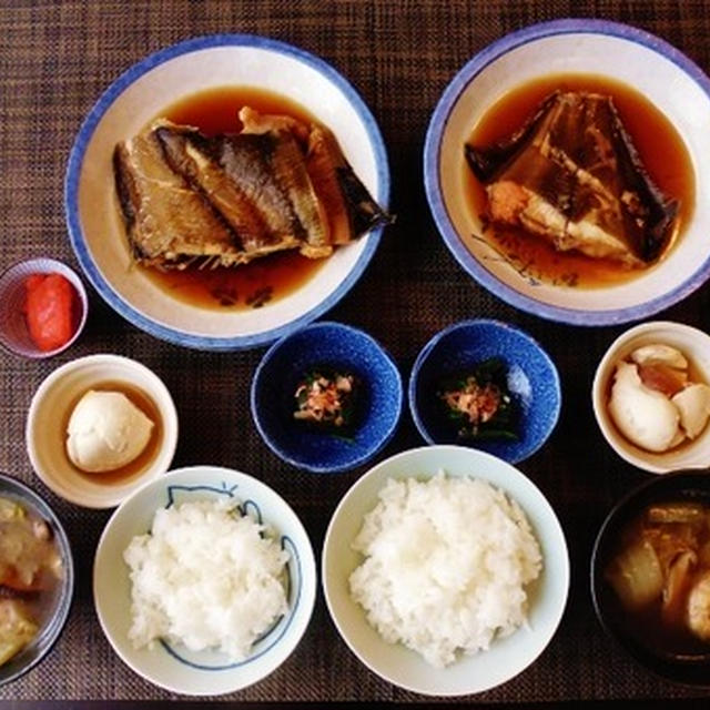 子持ち鰈の煮つけ和定食風♪～♪