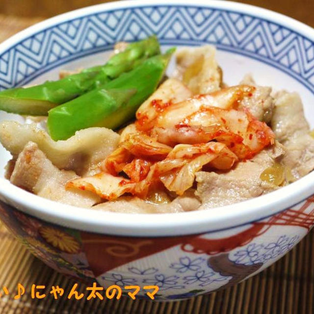 ④安心安全が一番！「美味安心」で美味しい毎日楽しもう♪第5弾【こだわりキムチ】で、＜キムチ豚丼＞♪