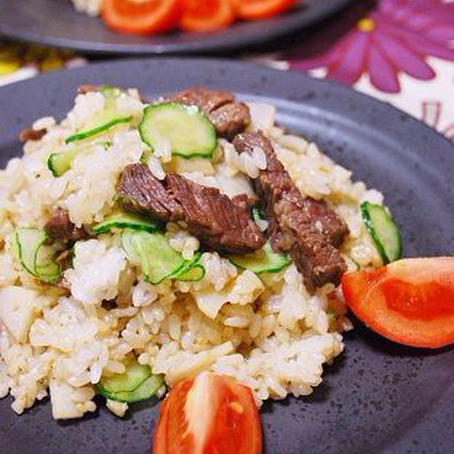 【焼肉のタレ(まろやか醤油)】野菜たっぷり！焼肉混ぜご飯