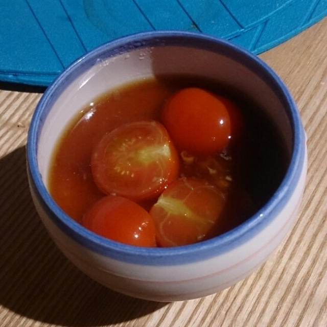 ミニトマトのあんかけ茶碗蒸し