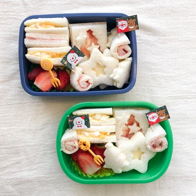 クリスマスのお弁当☆サンドイッチ♪