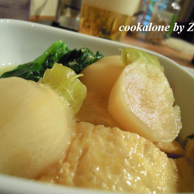 かぶと油揚げの煮物・生姜風味