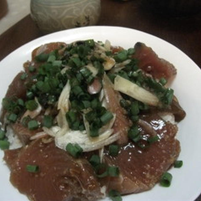鰹のヅケ丼～生姜風味～