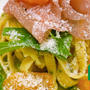 [フルーツを使った冷製パスタ]〜生ハムとオレンジの冷製フェットチーネ〜