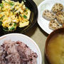昨日の夕飯(2/14):ニラと鶏挽き肉の玉子炒め他