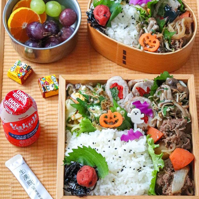 ハロウィン和風弁当！こっそりアレを入れました