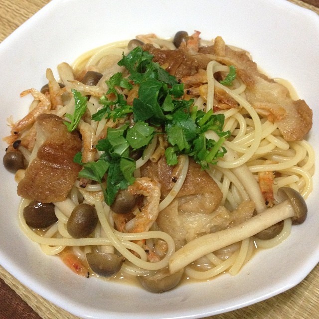 オヤジ随筆♯17 “仙台麩と茸の和風パスタ”