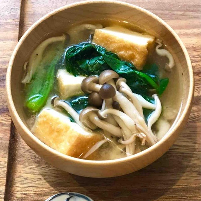 一汁一菜！厚揚げおみそ汁＊だし部レシピ