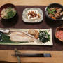 かますの開き・筑前煮の晩ご飯と　ヤマアジサイの花♪