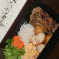 8月1日　　豚肉と椎茸の甘辛炒め弁当（練習）