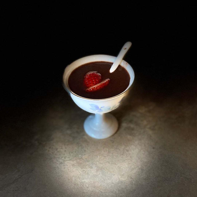 COLD小豆スープにイチゴを.....