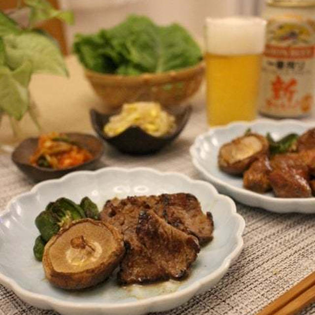 ひとり焼肉・・・からの、〆の簡単ユッケジャンスープ