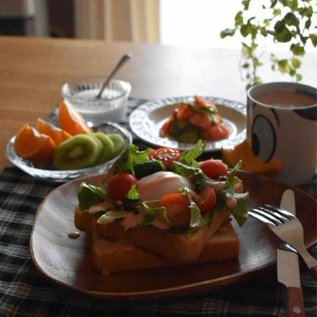 サラダ感覚で朝ごパン♪…友達への初めてのケーキ作り。
