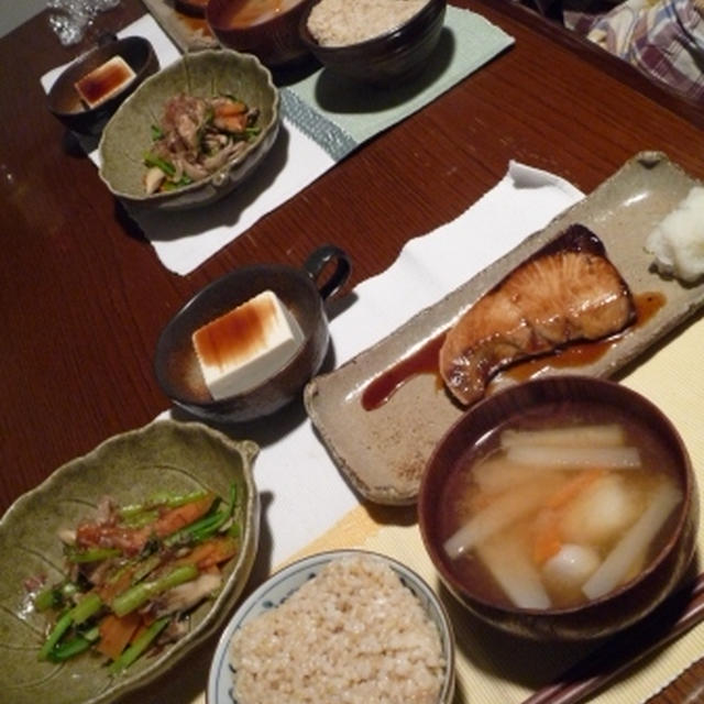 ブリの照り焼き定食 By Sakurasakura Hanahanaさん レシピブログ 料理ブログのレシピ満載