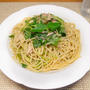 鯖缶と三つ葉の冷製パスタ