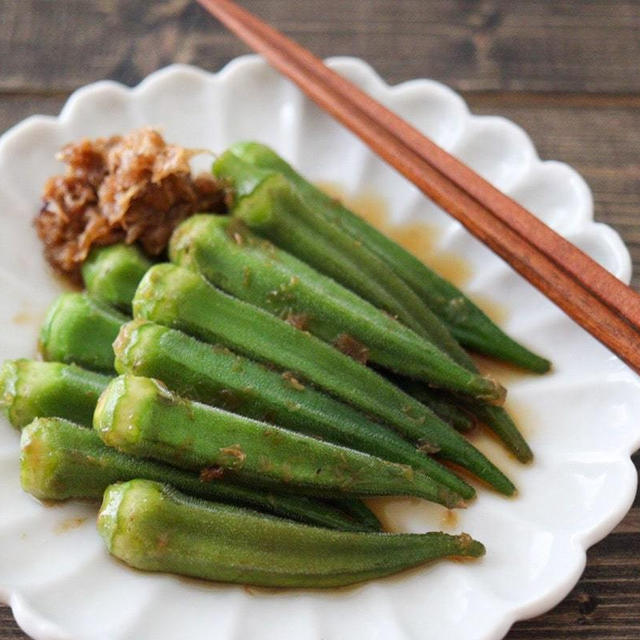 簡単まるごとオクラの煮浸しレシピ！鰹節たっぷり！だし汁不要