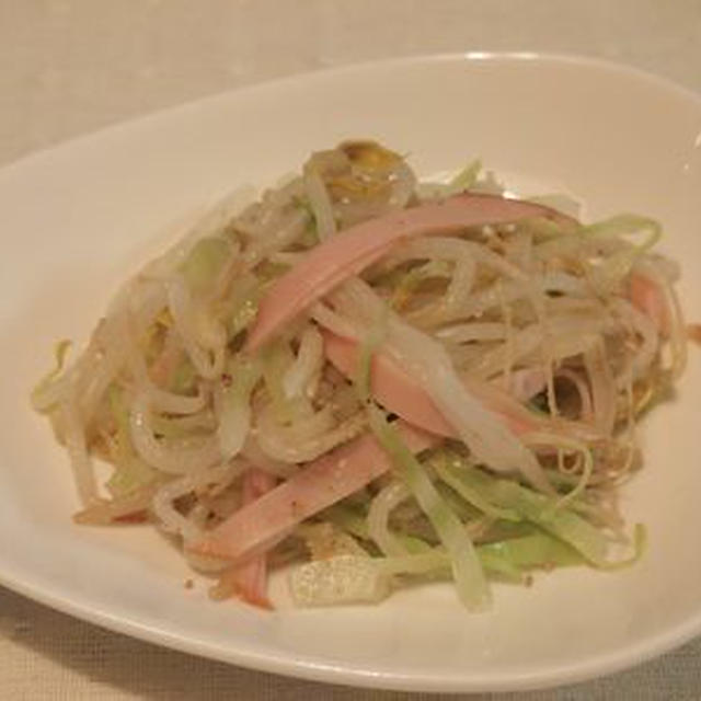 増税後節約レシピ☆もやしとキャベツの胡麻酢あえ