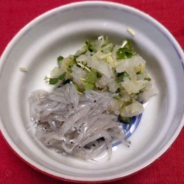 生しらすとかいわれ菜入り大根おろし