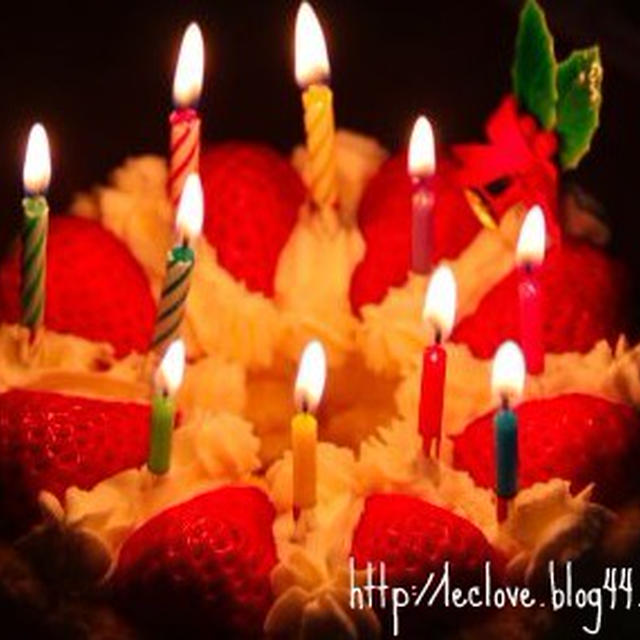 お誕生日ケーキは、シフォンケーキで