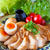 お得な味玉までついてくる【レンジで鶏チャーシュー】