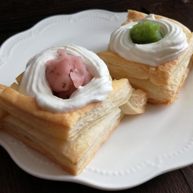 市販のパイ生地を使ってあんこパイを作ってみた。