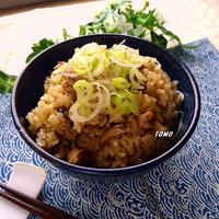 ぐんまクッキングアンバサダー♪味付けは麺つゆだけ！豚肉と群馬県産舞茸の炊き込みご飯