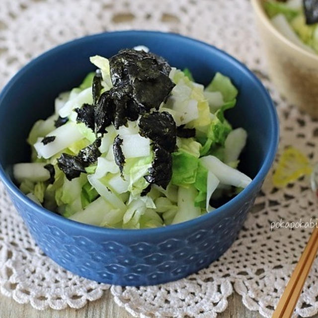 一番美味しい【白菜の簡単おかず】レシピ紹介｜のり塩白菜