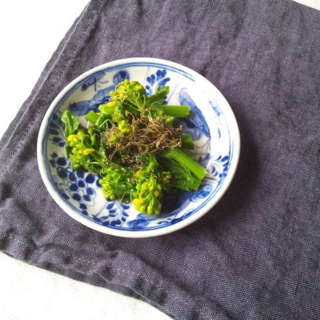 だし醤油で、菜の花のお浸し　地元の老舗醤油屋の話