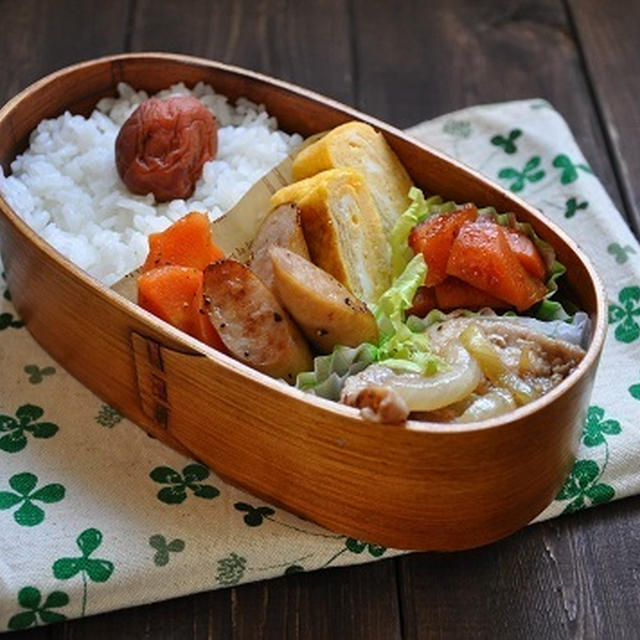 簡単お弁当レシピ～しょうが焼き弁当～