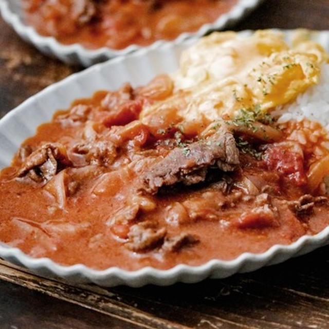 カレーより楽ちん！デミグラス缶不要！隠し味でコク旨オムハヤシ♡と献立