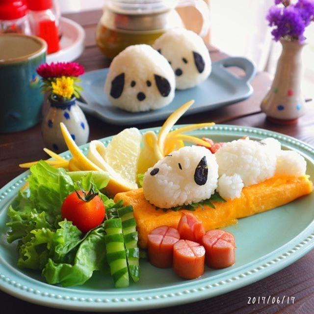 寝てるスヌーピーバージョン＊卵焼き乗せ