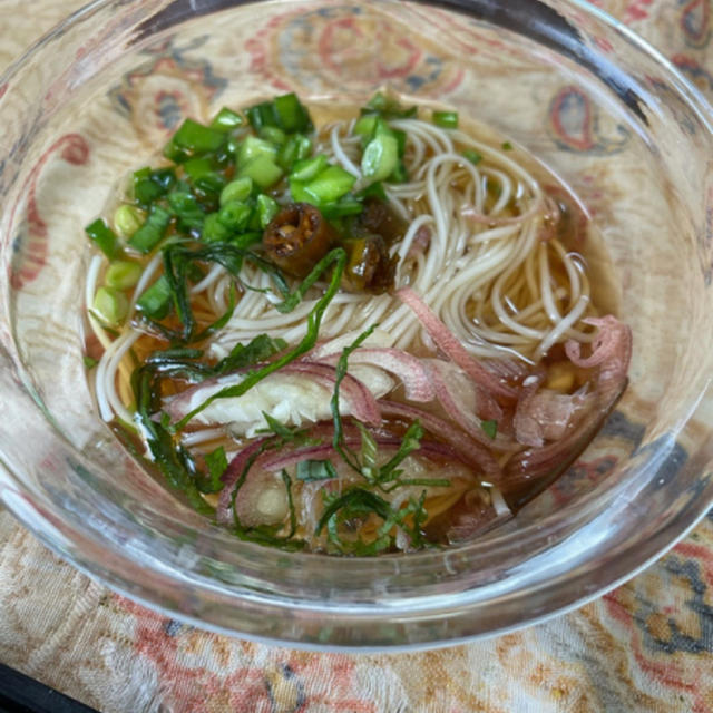 薬味満載のお素麺