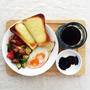 5月22日の朝ごはん。調理時間8分。またチーズトースト♡