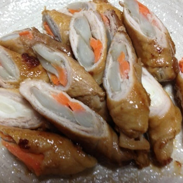 ごぼうと人参の肉巻き☆焼き長ネギのマリネ
