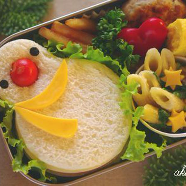 ペンギン雪だるまのお弁当