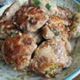 全部混ぜて焼くだけウマッ♪　塩麹で豚こま肉団子焼き