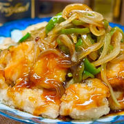 【レシピ】ヘルシーで大満足♬鶏むね肉の中華風甘酢あんかけ♬