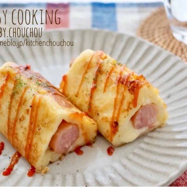 お食事パン♡ウインナーdeくるくるロールフレンチトースト-簡単＊朝ごはん＊おやつ