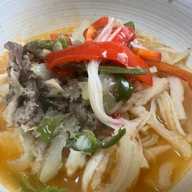 自家製切り干し大根をビーフンに入れてみた