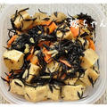 作り置き：ひじきと高野豆腐の柚子胡椒煮