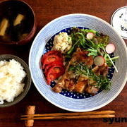 【簡単！！カフェごはん】おろしそチキンで和定食